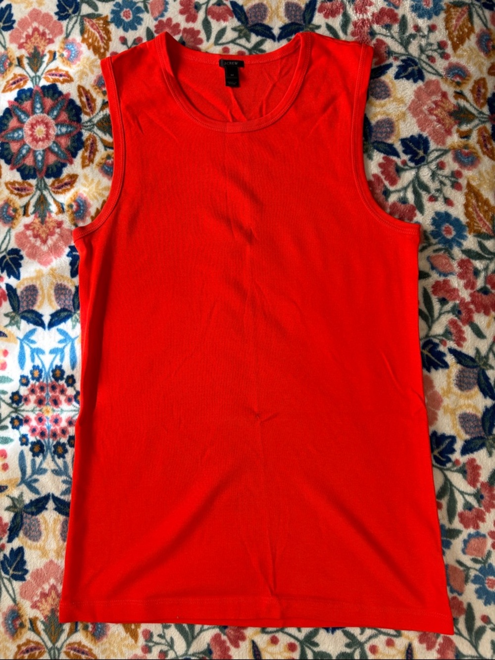 J. Crew Orange Sleeveless Ribbed Tank NEW size M